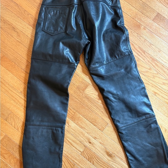 VINTAGE AMF era Harley Davidson Leather Pants with Belt 36 - Picture 5 of 8